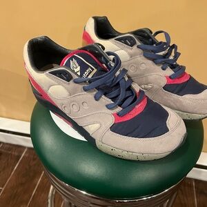 Saucony runners size 11 - grey blue tan pink special edition - worn once